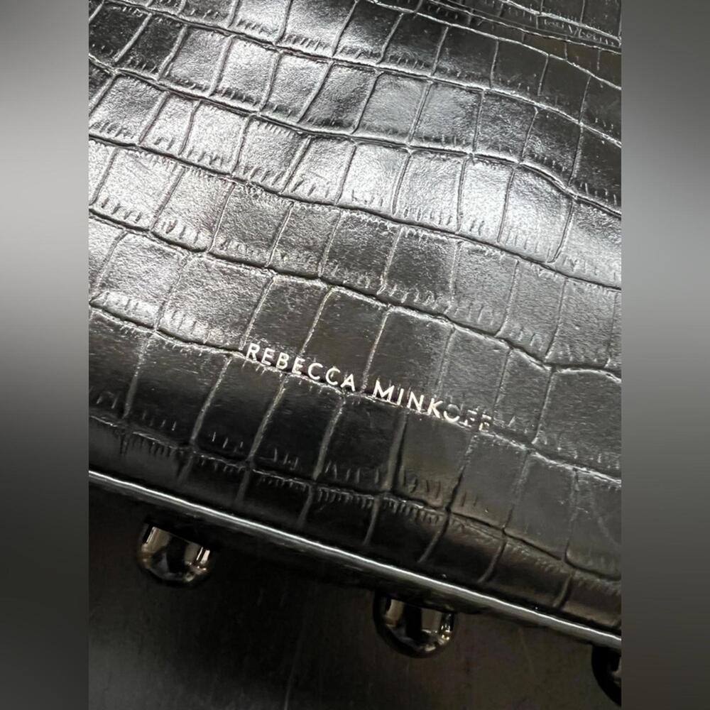 Rebecca Minkoff Metallic Black Croc Purse in Black (NO strap) - Picture 3 of 8